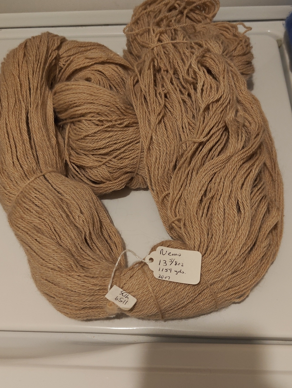 Natural Tan Yarn Skein for Home Accents